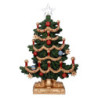 Albero resina oro verde con led cm32,4x9,5h48,6