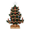 Albero resina oro verde con led cm32,4x9,5h48,6