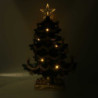 Albero resina oro verde con led cm32,4x9,5h48,6