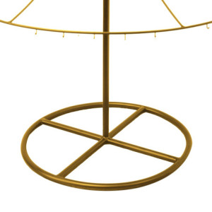 Zoom Albero espositore metallo 2 piani oro tondo cm ø40h90