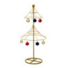 Albero espositore metallo 2 piani oro tondo cm ø40h90