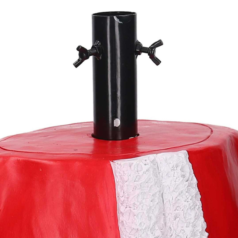 Base albero max h180 resina babbo natale rosso cm46x24h46