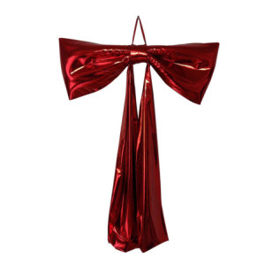 Fiocco tessuto lucido rosso cm80x120