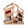 Nativita' tessuto con capanna marrone cm30x15h31