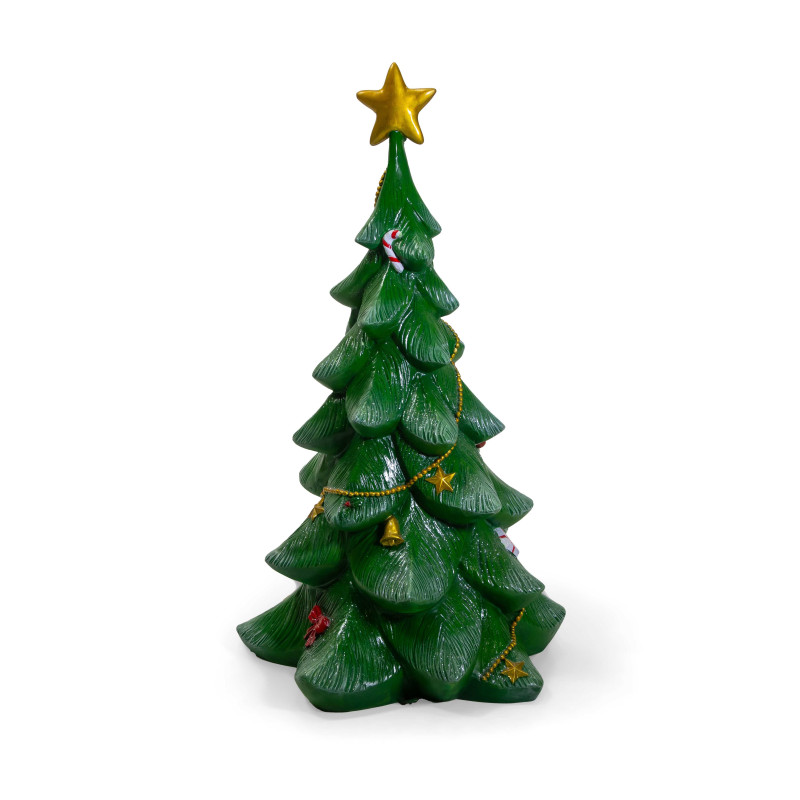 Albero resina verde con stella cm70x70h135