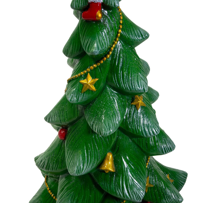 Albero resina verde con stella cm70x70h135