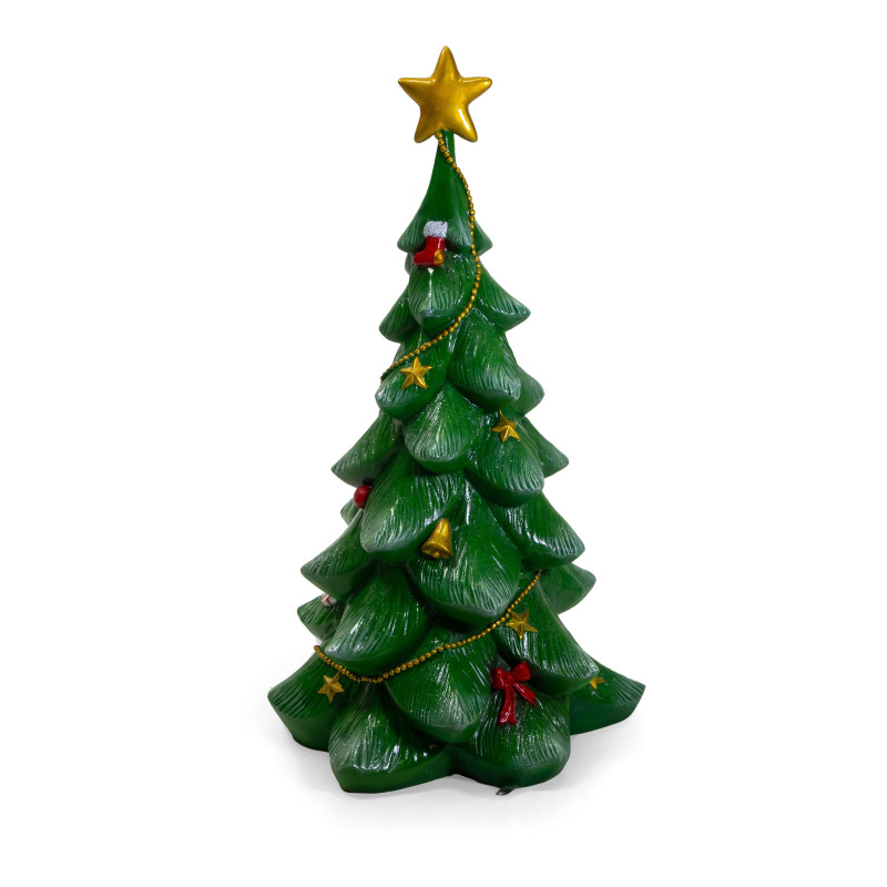 Albero resina verde con stella cm70x70h135