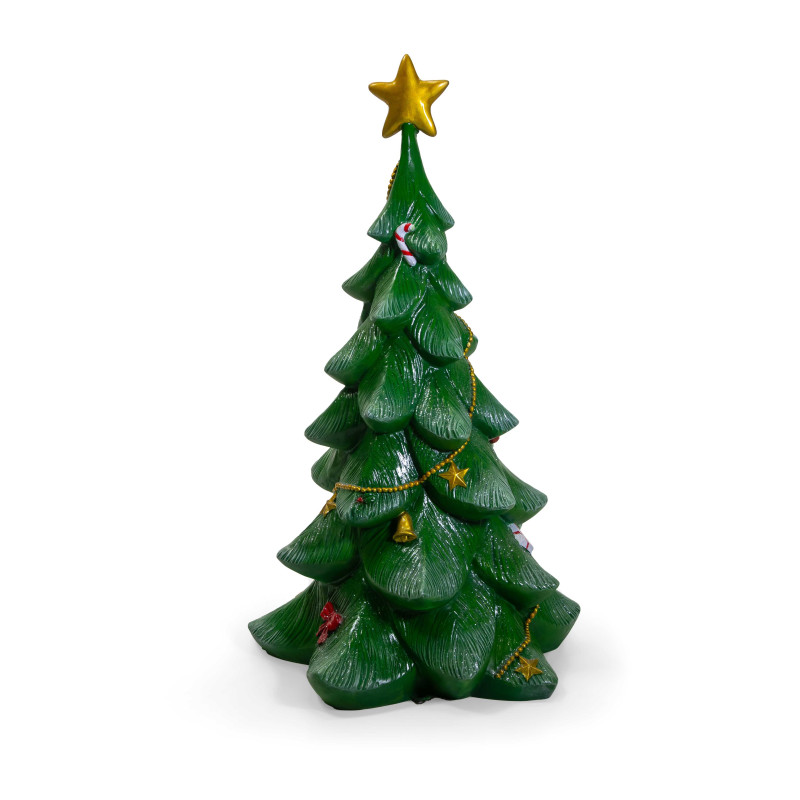 Albero resina verde con stella cm70x70h135