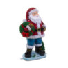 Babbo natale resina rosso con ghirlanda cm54x34h93