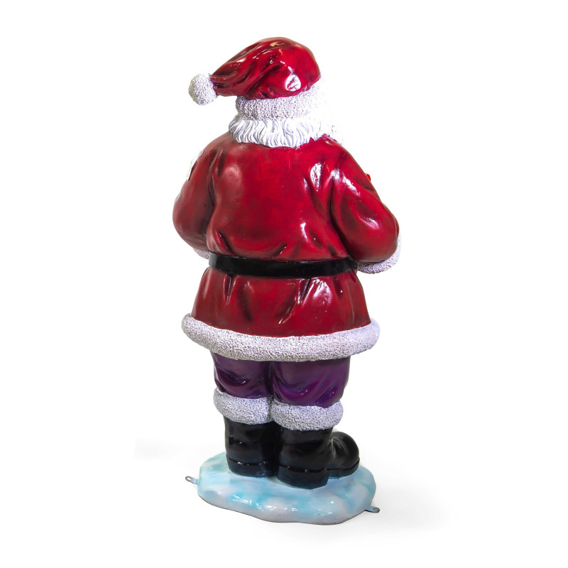 Babbo natale resina rosso con regali cm60x50h122