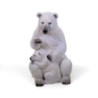 Orso resina bianco con cucciolo cm55x48h75