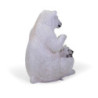 Orso resina bianco con cucciolo cm55x48h75