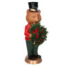 Orso resina rosso con ghirlanda con led cm22x20h61