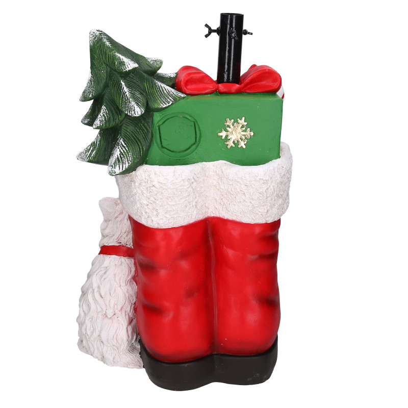 Base albero max h210 resina stivali rosso con cagnolini
