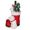 Base albero max h210 resina stivali rosso con cagnolini