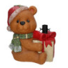 Base albero max h150 resina orso con regalo rosso
