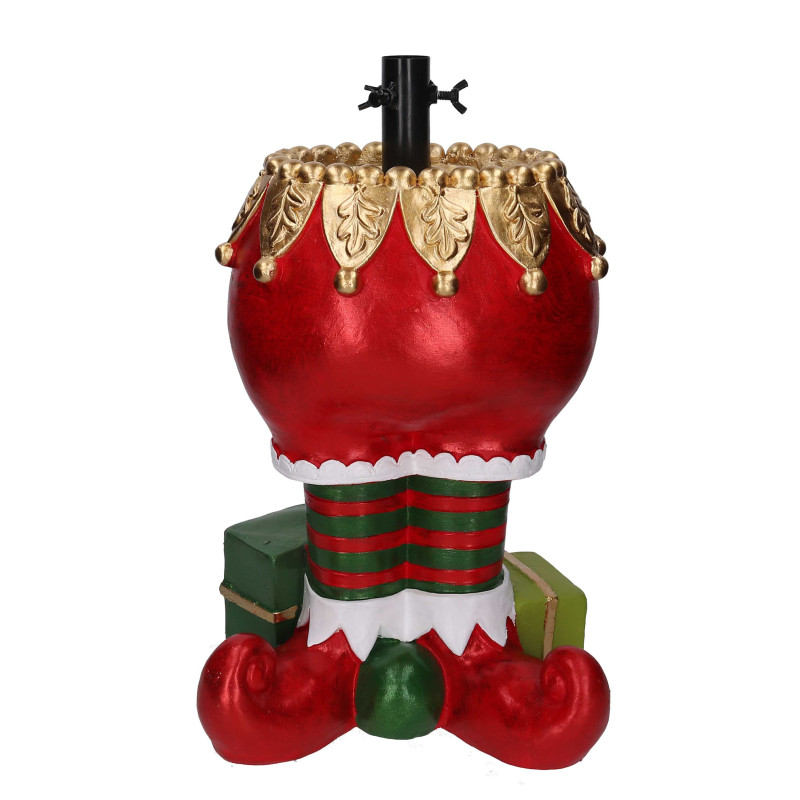 Base albero max h210 resina gambe di elfo rosso cm33x28h55,5