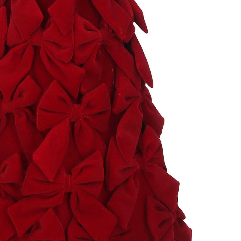 Albero velluto fiocchi rosso cm ø30h60