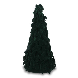 Albero velluto fiocchi verde cm ø30h60