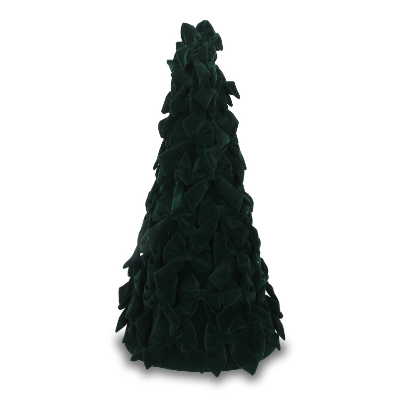 Albero velluto fiocchi verde cm ø30h60