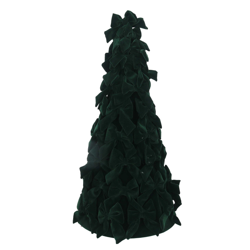 Albero velluto fiocchi verde cm ø30h60
