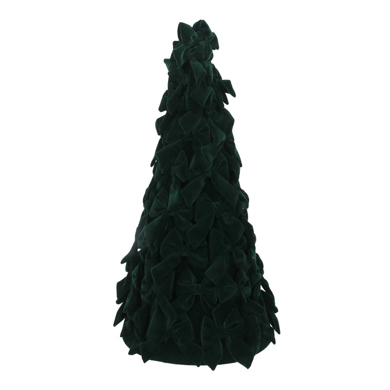 Albero velluto fiocchi verde cm ø30h60