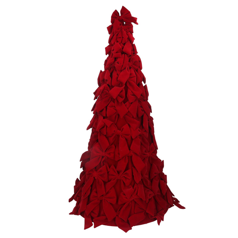 Albero velluto fiocchi rosso cm ø40h80