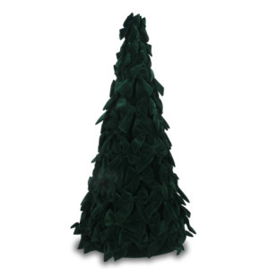 Albero velluto fiocchi verde cm ø40h80