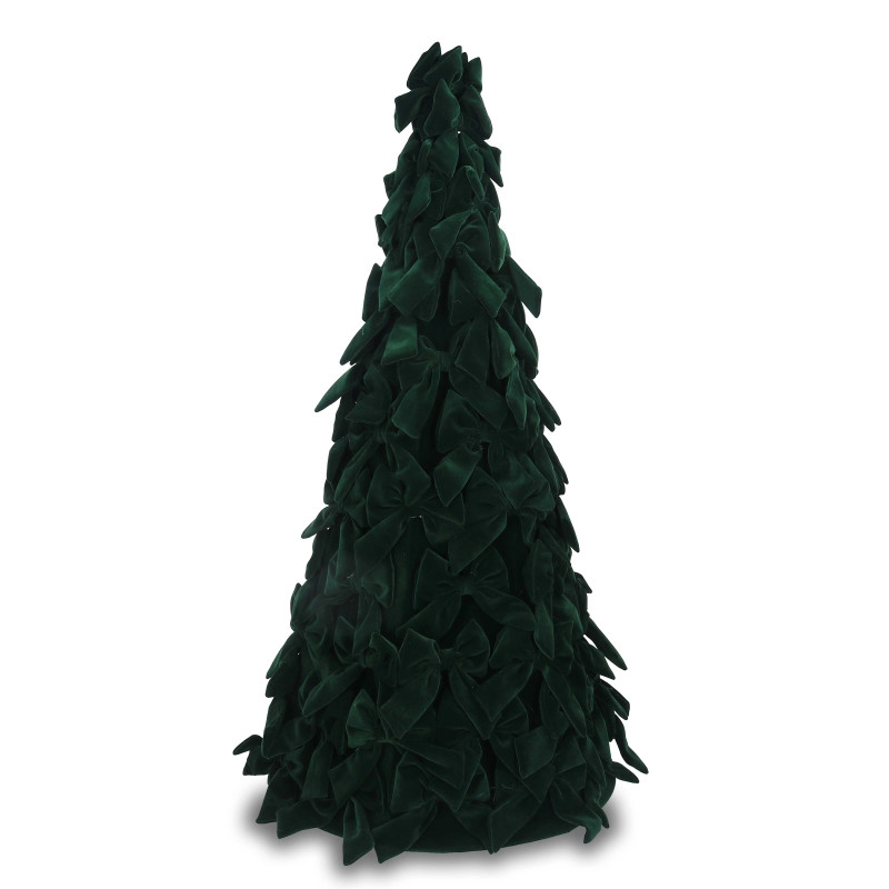 Albero velluto fiocchi verde cm ø40h80