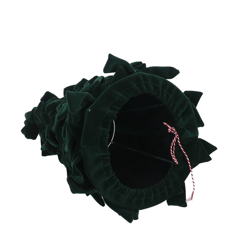 Albero velluto fiocchi verde cm ø40h80