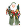 Babbo natale resina con regali verde cm22x16h38
