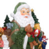 Babbo natale resina con regali verde cm22x16h38
