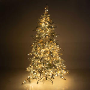 Zoom Albero Monte Mulberry verde innevato 1490 rami 1300 led cm ø114h150