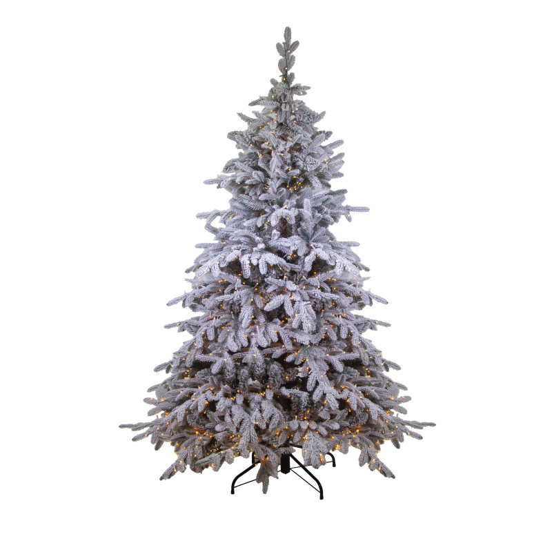 Albero Monte Mulberry verde innevato 3484 rami 3200 led cm