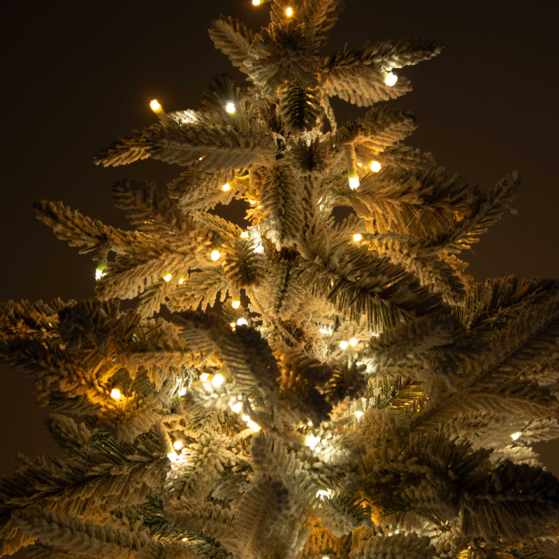 Albero Monte Mulberry verde innevato 3484 rami 3200 led cm