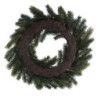 Coroncina plastica con pigne verde cm ø61x16,5