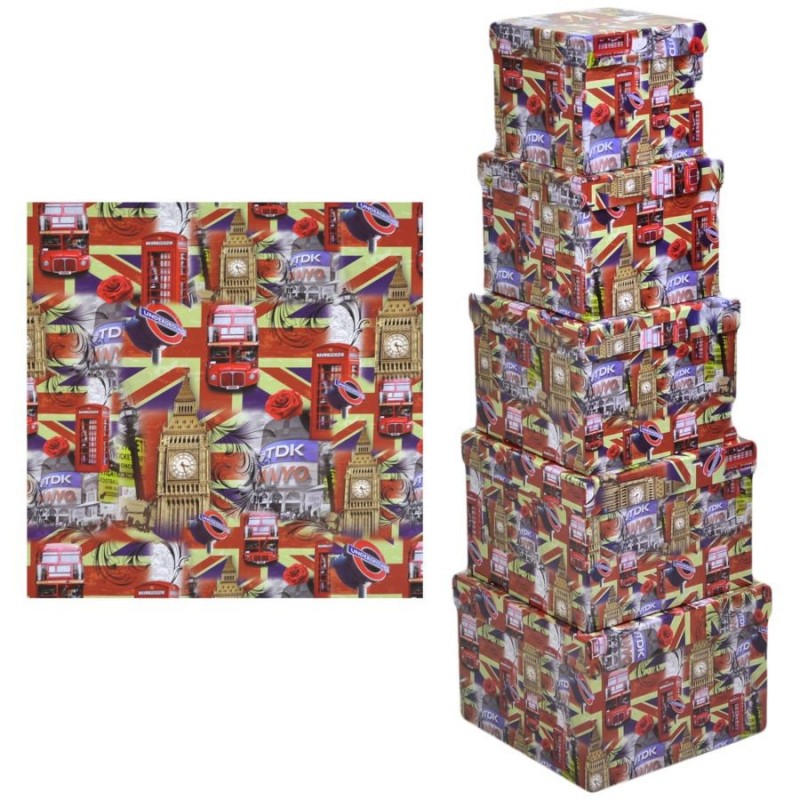 Scatola cartone 1-5 london quadra cm27,7x27,7h19,3