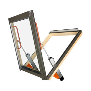 Finestra evacuazione fumi FAKRO FSP P2 in legno | Levante Shop
