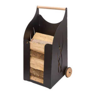 Portalegna Carrello legna in acciaio - Made in Italy