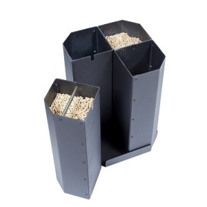 Portalegna Pellet quattro in acciaio - Made in Italy