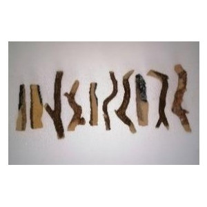 Set legna 10 pezzi in ceramica corteccia scura
