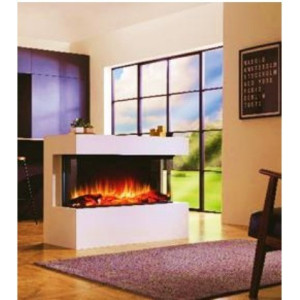 Lepiaki 100 camino elettrico a LED con doppia decorazione