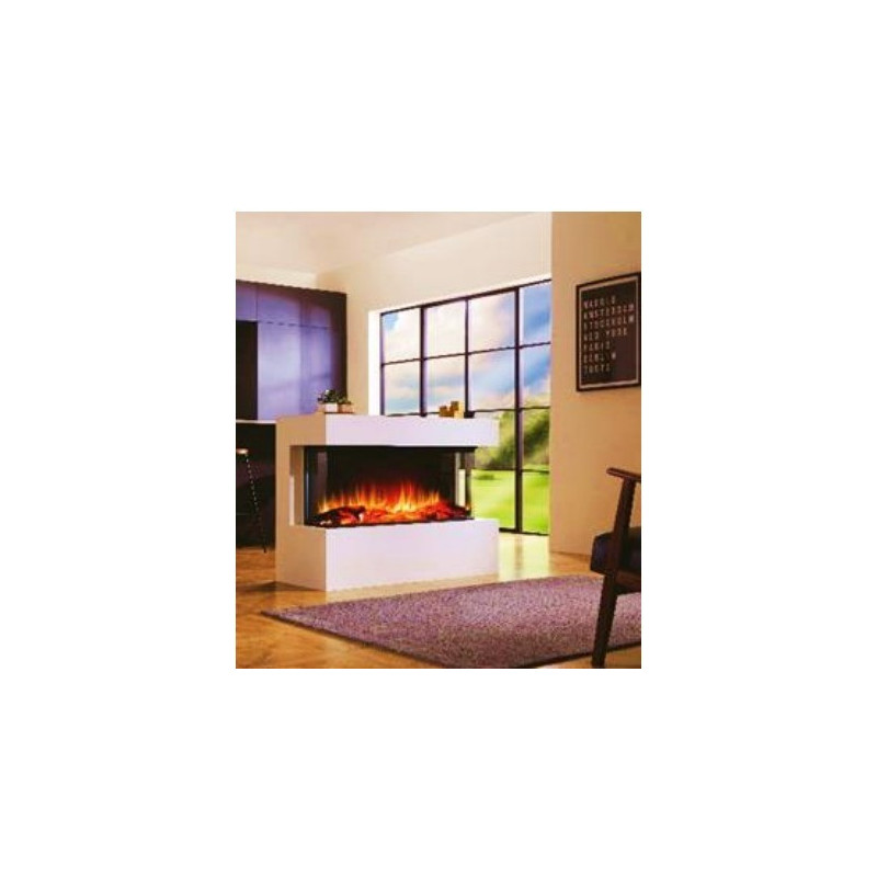 Lepiaki 100 camino elettrico a LED con doppia decorazione