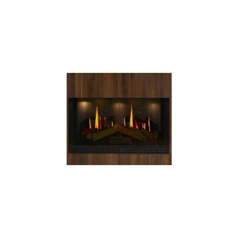Encanto 70 frontale camino elettrico Pepper Ghost da incasso