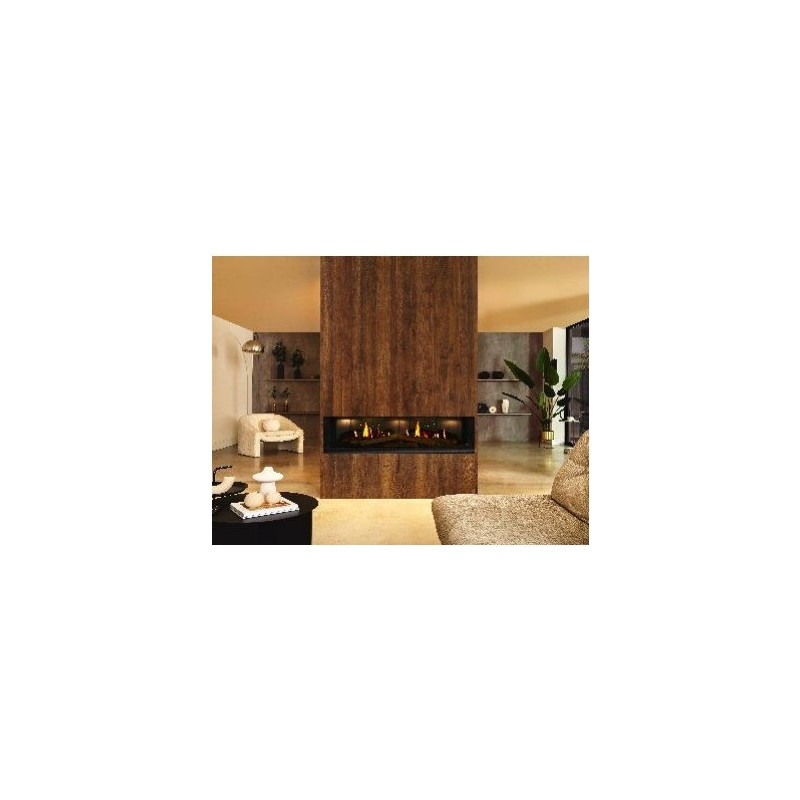 Encanto 130 frontale camino elettrico Pepper Ghost da incasso