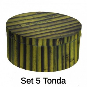 Scatola cartone - SET DA DUE -1-5 bambu' tondo