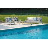 Set Cassis Moia alluminio bianco e teak salotto giardino moderno