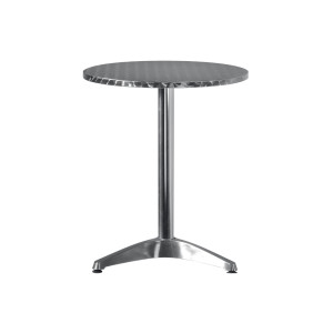 Tavolo Contract MOIA tondo in alluminio e acciaio Ø60 cm