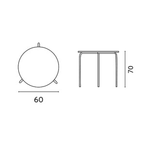 Zoom Tavolo Contract MOIA in alluminio e acciaio