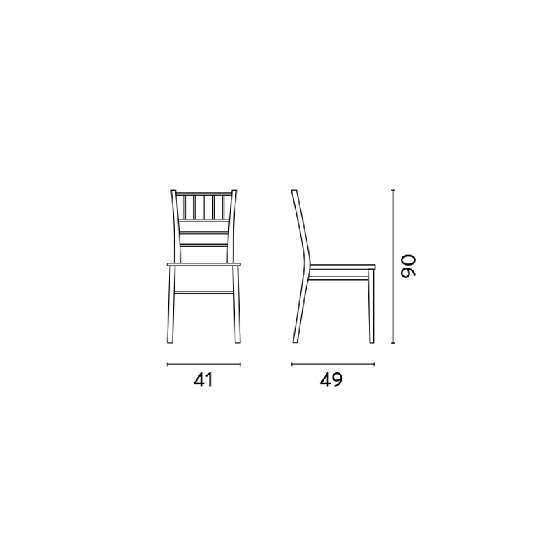Set di 2 Sedie Chiavarina Moia in Polipropilene